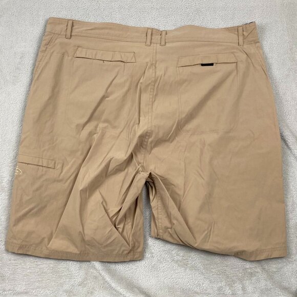 Reel Life Men's Shorts XXL Tan Lightweight Nylon/Spandex with Pocket Details - Picture 12 of 12